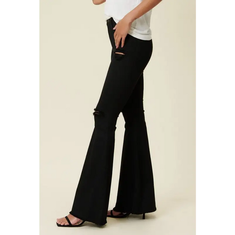 High Rise Flare Black Jeans Jeans