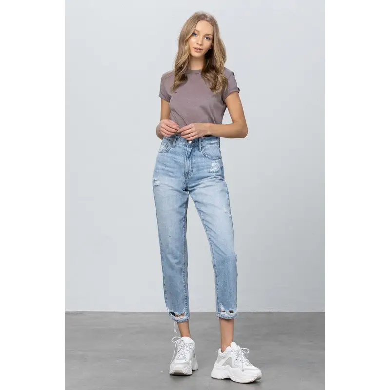 High Rise Tapered Jeans Jeans