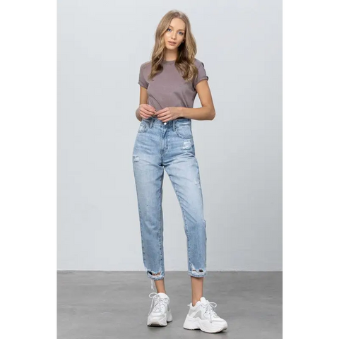 High Rise Tapered Jeans Jeans