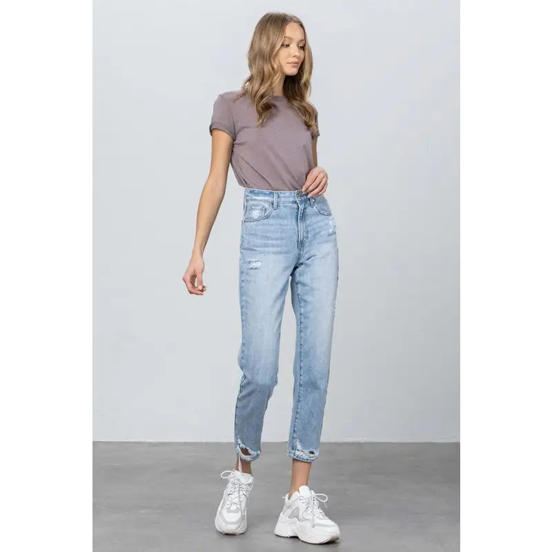 High Rise Tapered Jeans Jeans