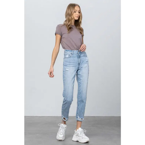 High Rise Tapered Jeans Jeans