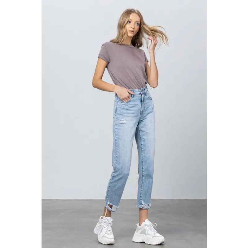 High Rise Tapered Jeans Jeans