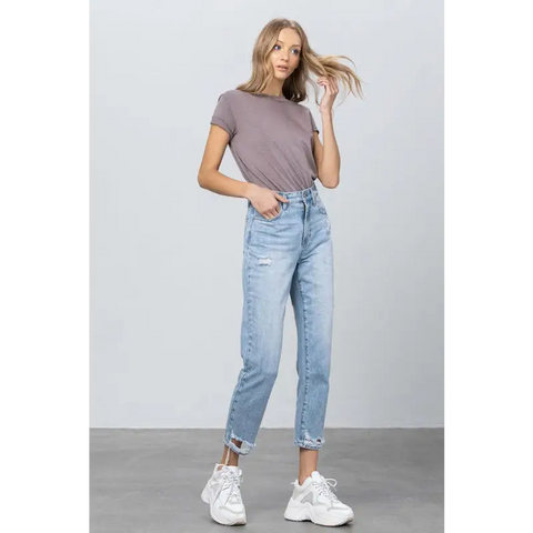 High Rise Tapered Jeans Jeans