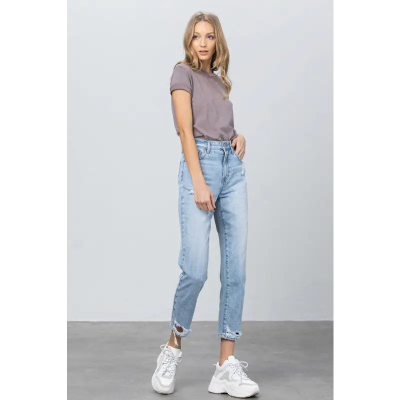 High Rise Tapered Jeans Jeans