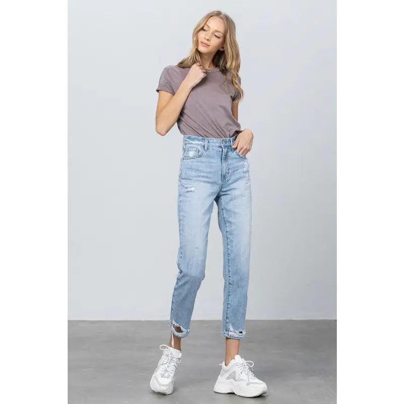 High Rise Tapered Jeans Jeans