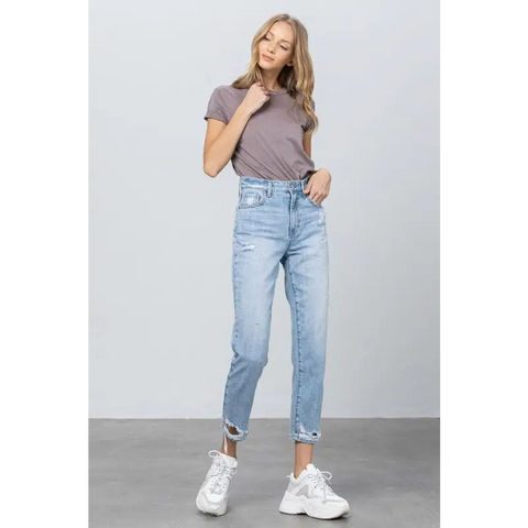 High Rise Tapered Jeans Jeans