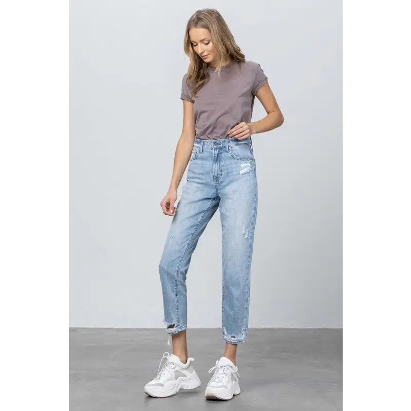 High Rise Tapered Jeans Jeans