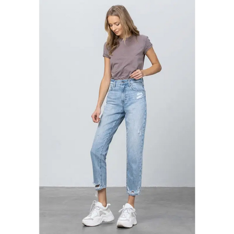 High Rise Tapered Jeans Jeans