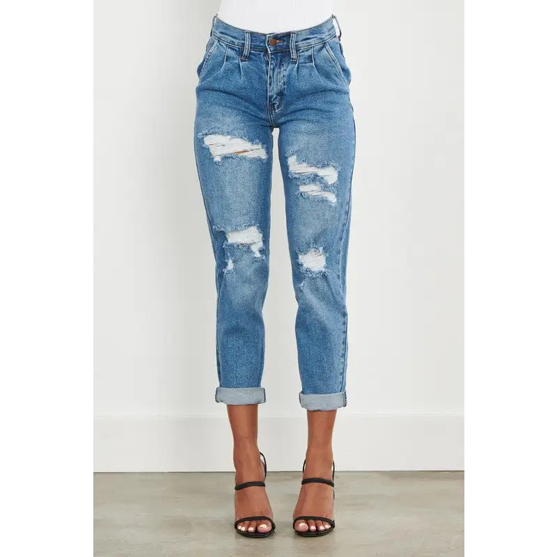 High Waisted Boyfriend Jeans Jeans