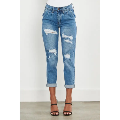 High Waisted Boyfriend Jeans Jeans