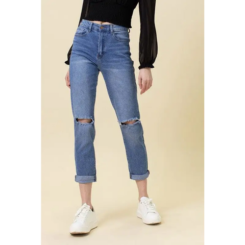 High Waisted Boyfriend Jeans Jeans