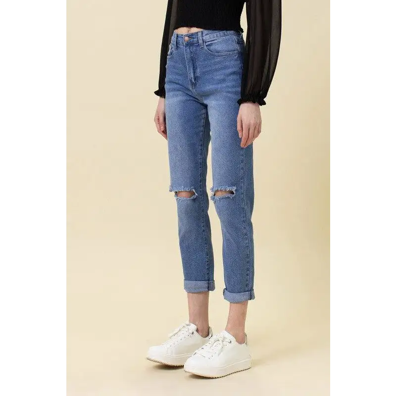 High Waisted Boyfriend Jeans Jeans