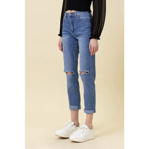 High Waisted Boyfriend Jeans Jeans