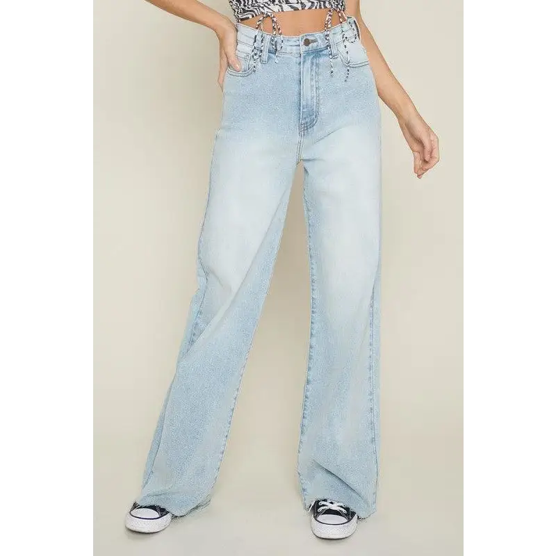 HIGH WAISTED WIDE LEG JEANS Jeans