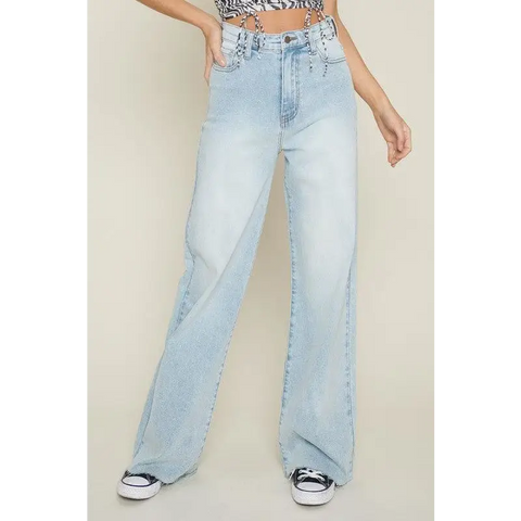 HIGH WAISTED WIDE LEG JEANS Jeans