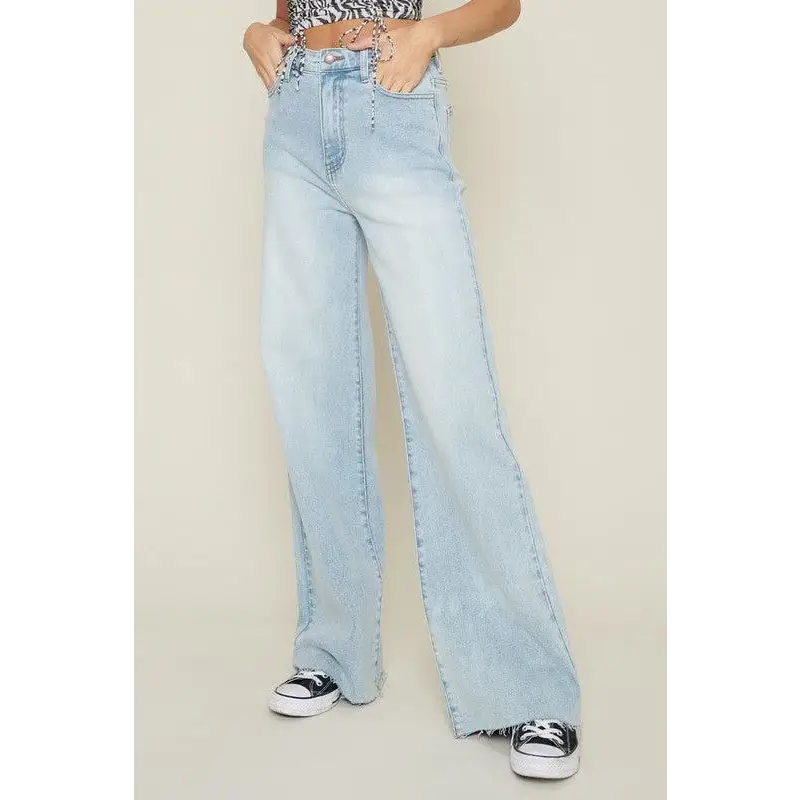 HIGH WAISTED WIDE LEG JEANS Jeans