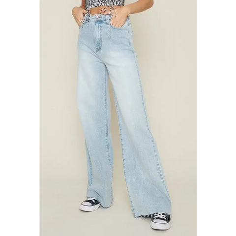 HIGH WAISTED WIDE LEG JEANS Jeans