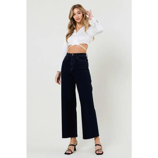 HIGH WAISTED WIDE LEG JEANS Indigo Jeans