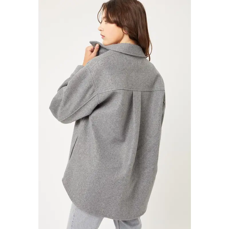 JQ Fleece Oversized Shacket Jacket