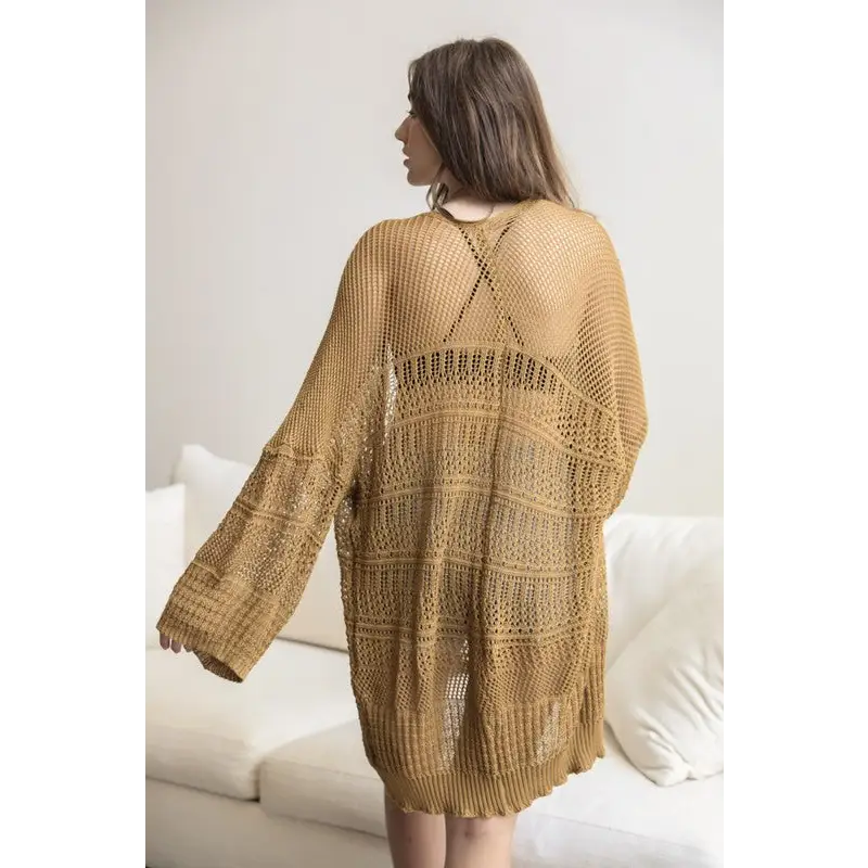 Knit Netted Cardigan cardigan