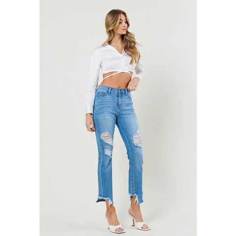 Mid Rise Straight Leg Jeans Jeans