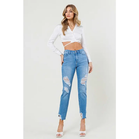 Mid Rise Straight Leg Jeans Jeans