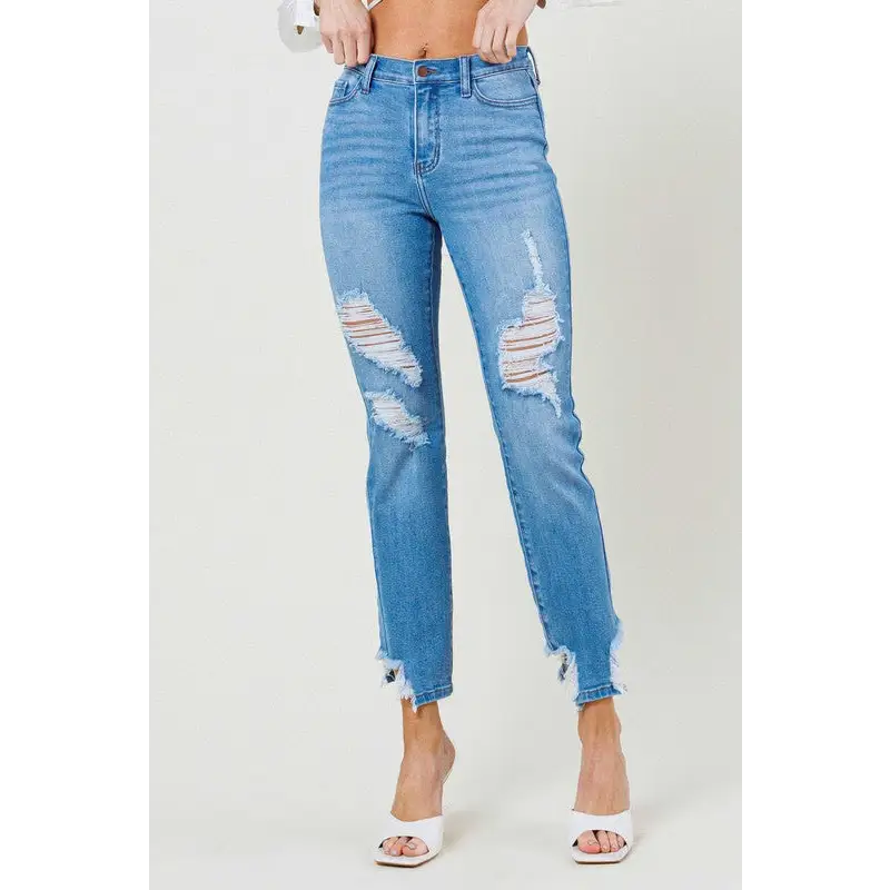 Mid Rise Straight Leg Jeans Jeans