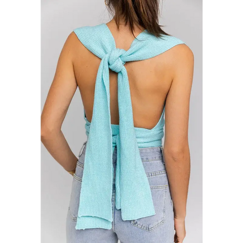 MULTI TIE / CONVERTIBLE SWEATER TANK Tops