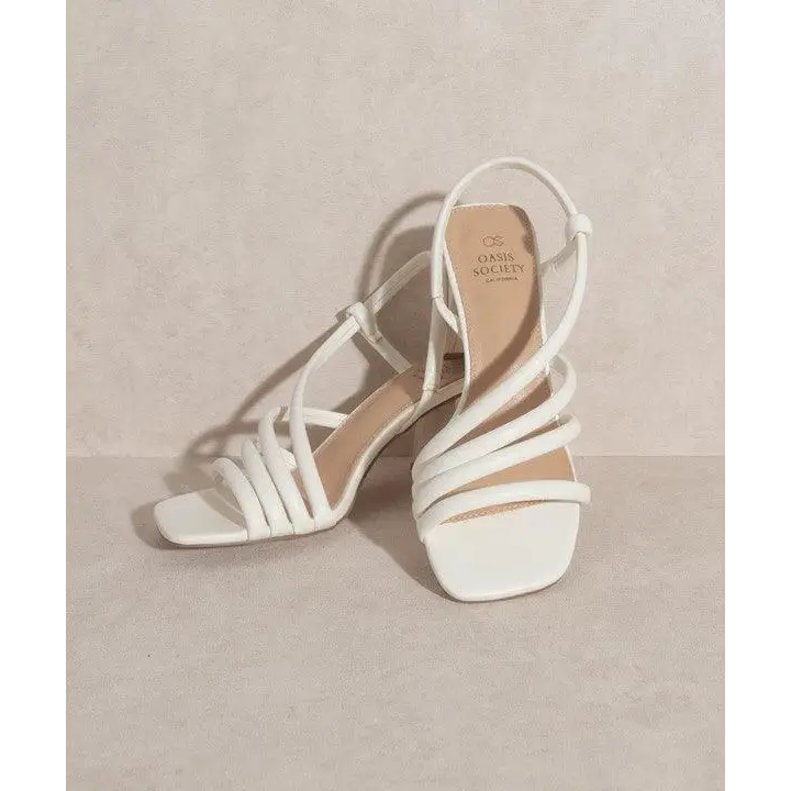 OASIS SOCIETY Ashley - Wooden Heel Sandal WHITE Sandals