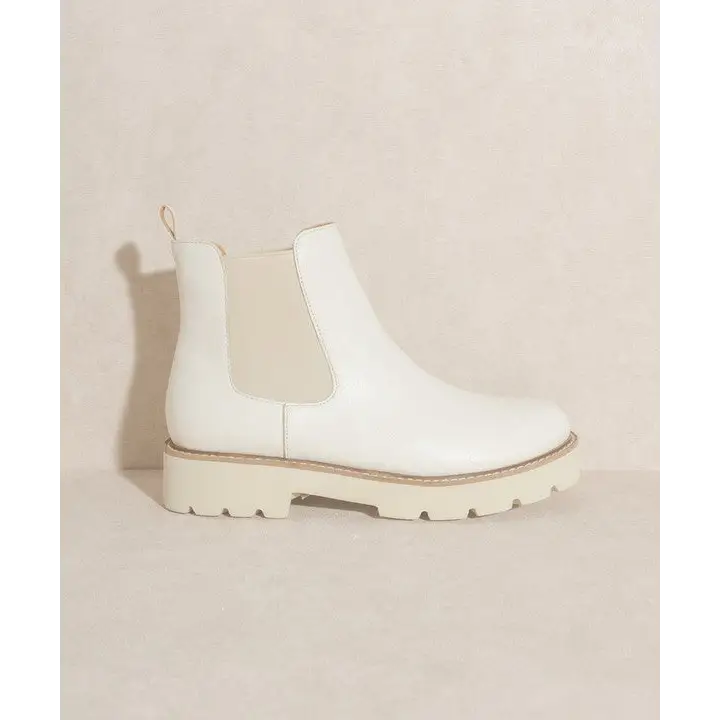 OASIS SOCIETY Gianna Chunky Sole Chelsea Boot WHITE Boots