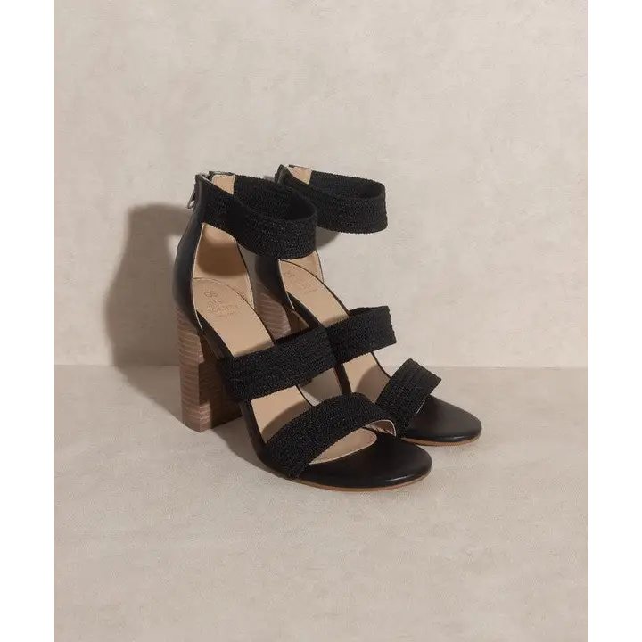 OASIS SOCIETY Presleym Lifted Heel Sandal BLACK Sandals