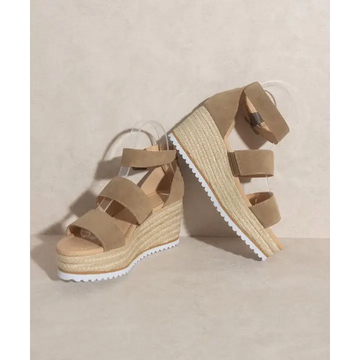 OASIS SOCIETY Slyvie Double Strap Wedge Heel Heels