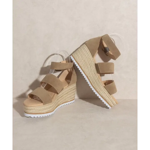 OASIS SOCIETY Slyvie Double Strap Wedge Heel Heels