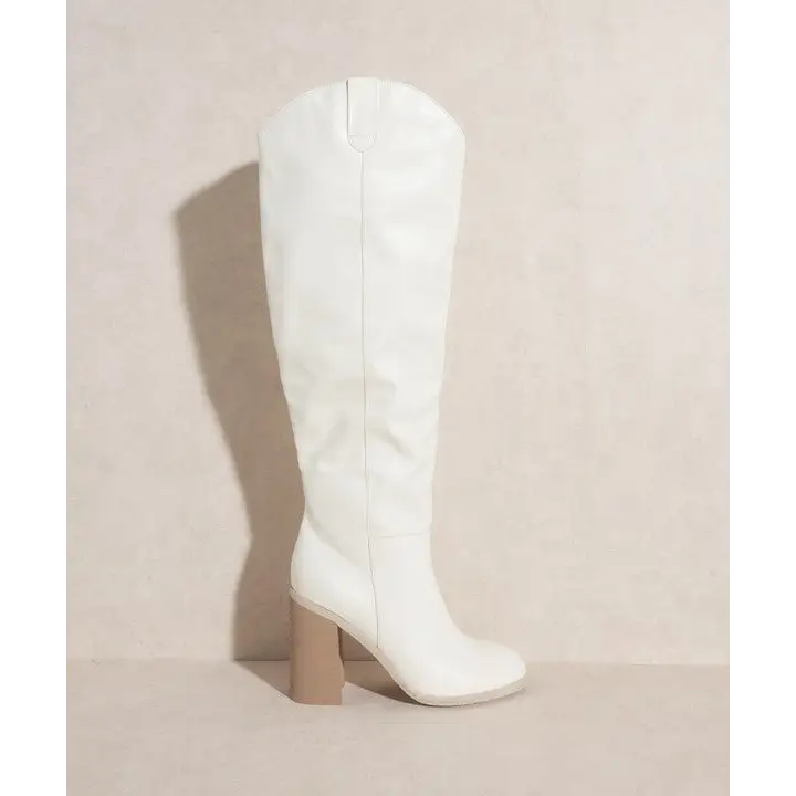 OASIS SOCIETY Stephanie Knee High Boots WHITE Boots