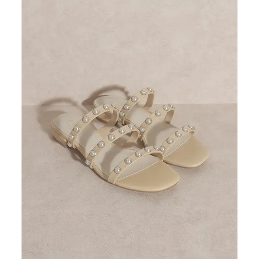 OASIS SOCIETY Valerie Pearl Flat Sandals BUTTER Sandals