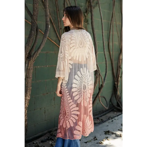 Ombre Bohemian Lace Kimono