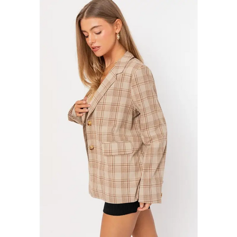 OVERSIZED PLAID JACKET Jacket