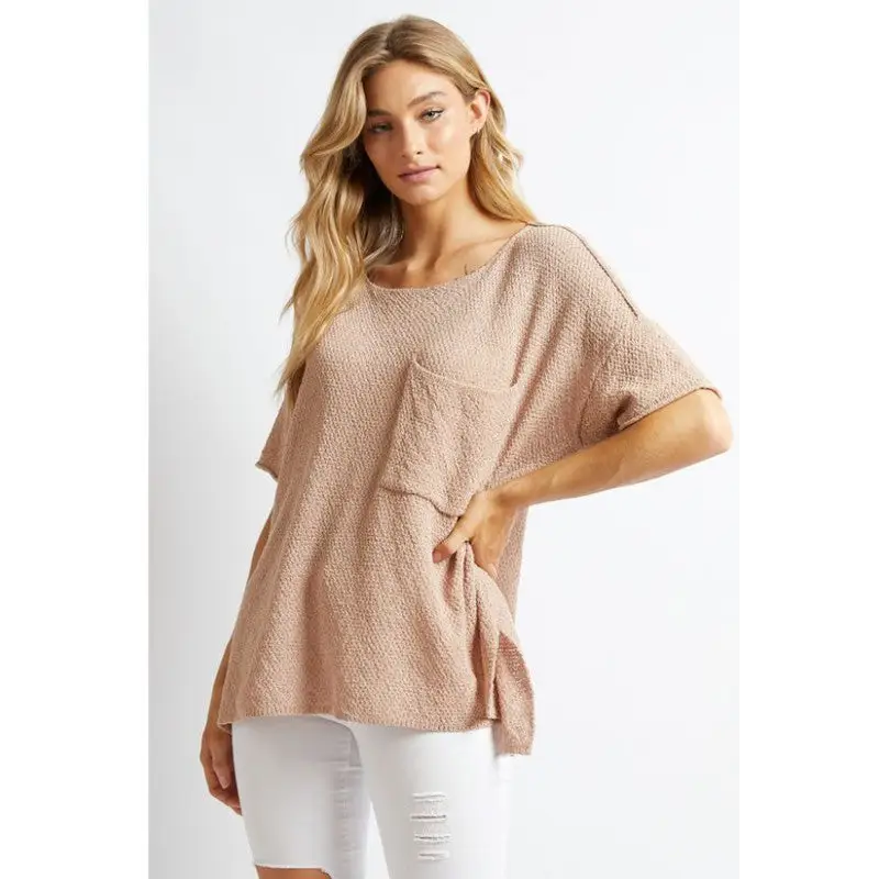 Oversized Top Beige top