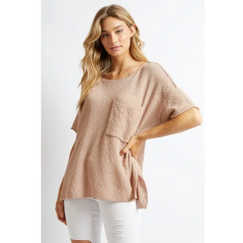 Oversized Top Beige top