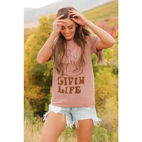 People of Leisure Livin Life Graphic Tee