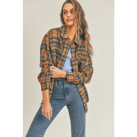 Plaid Flannel Shacket Jacket