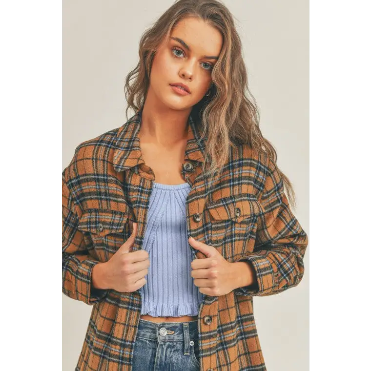 Plaid Flannel Shacket Jacket