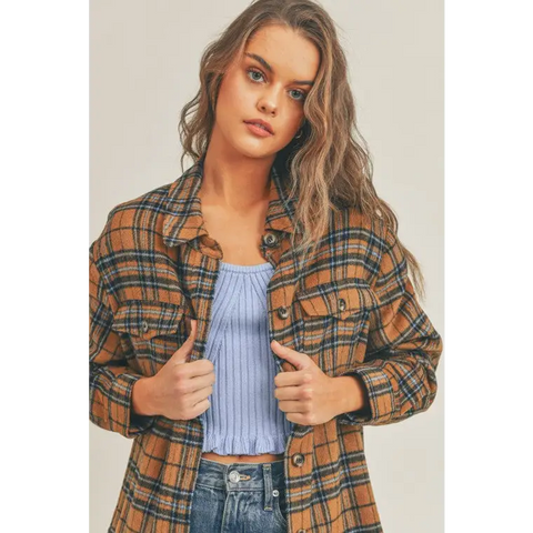 Plaid Flannel Shacket Jacket