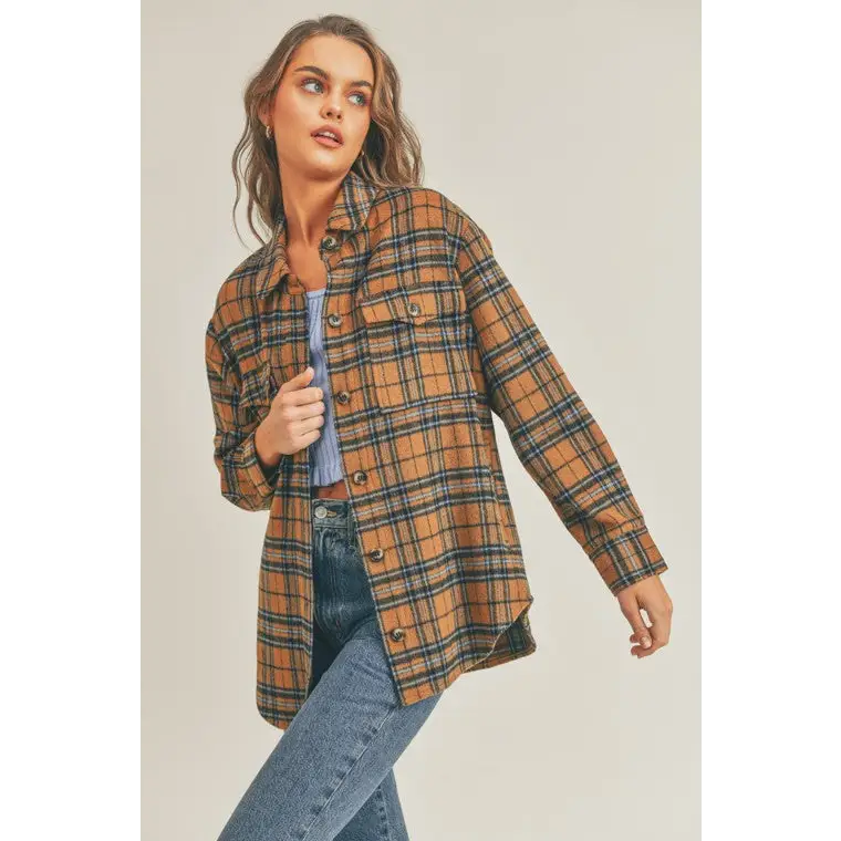 Plaid Flannel Shacket Jacket