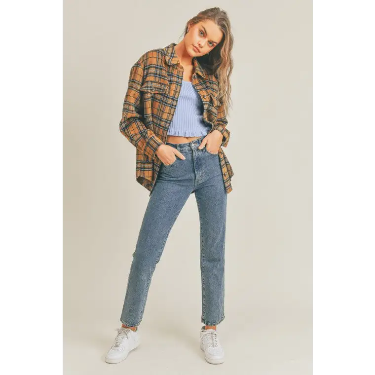 Plaid Flannel Shacket Jacket