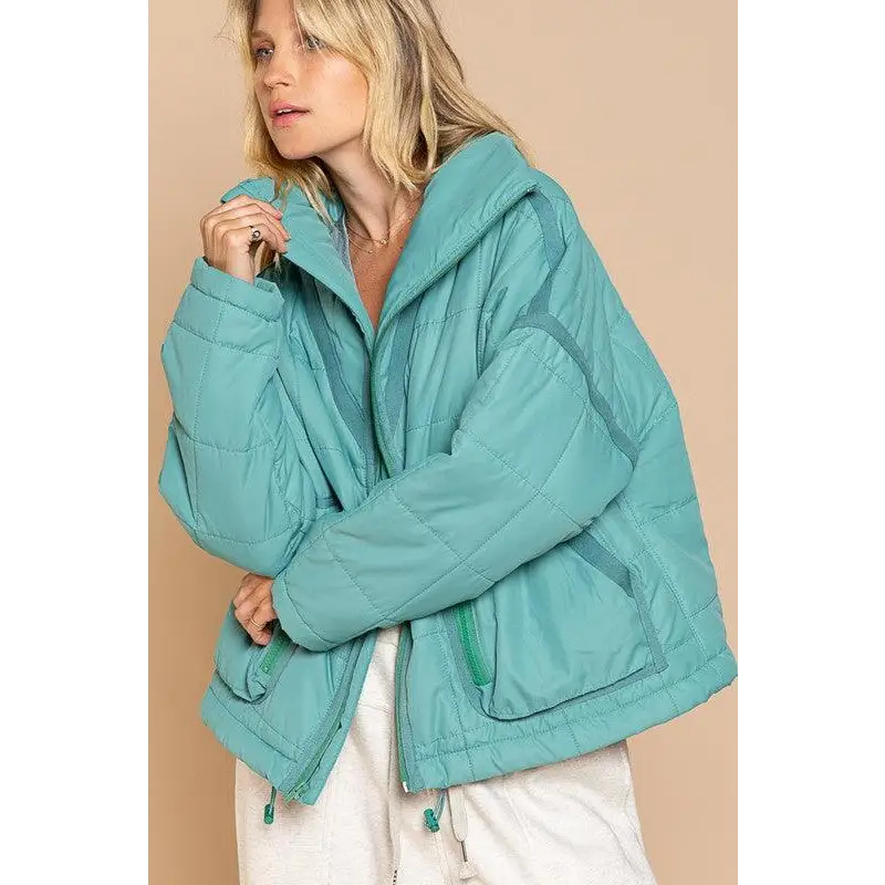 Quilted jacket with zipper closure Jacket