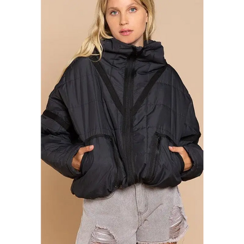 Quilted jacket with zipper closure Jacket