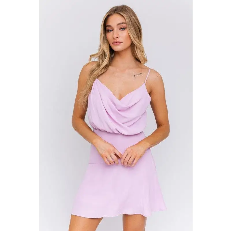 SLEEVELESS MINI DRESS LAVENDER Dress