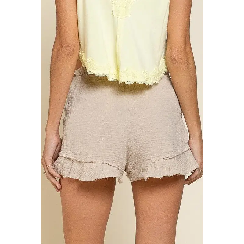 Smoked Ruffle Shorts Shorts