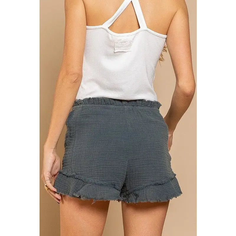 Smoked Ruffle Shorts Shorts